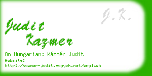 judit kazmer business card